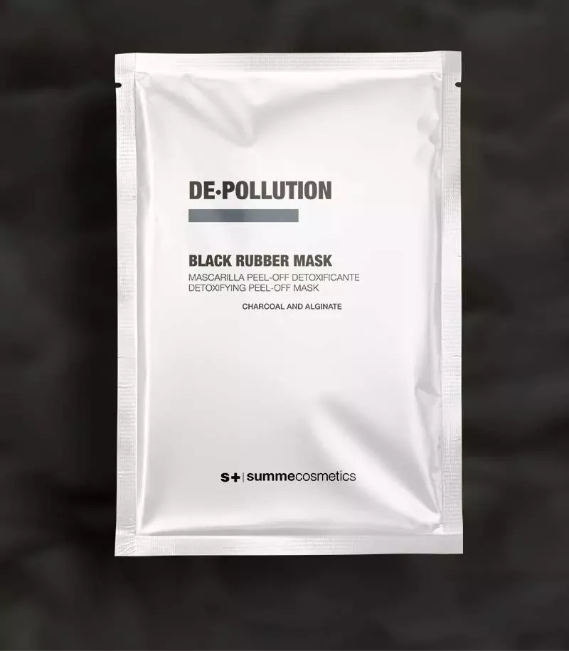 DE·POLLUTION BLACK RUBBER MASK – Detoxifizierende Peel-Off Maske mit Aktivkohle zur Entgiftung der Haut