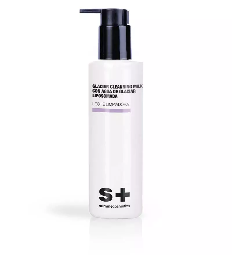 Zutaten von GLACIAR CLEANSING MILK – liposomales Gletscherwasser, Aloe Vera und Betaine für optimale Hautpflege.